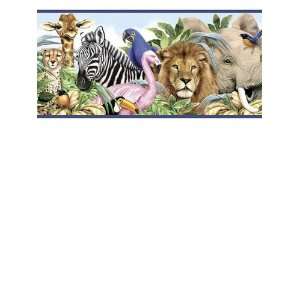  Wallpaper 4Walls Who Let the Kids Out Jungle Animals Border 