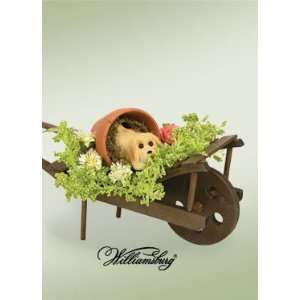  Byers Choice Puppy in Wheelbarrow 