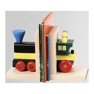   train engine wooden bookends Maple Landmark Name Trains Toys & Games