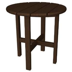 Polywood Round 18 Side Table in Mahogany