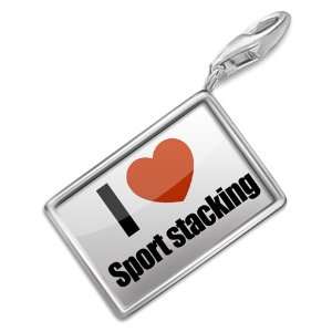  FotoCharms I Love sport stacking   Charm with Lobster 